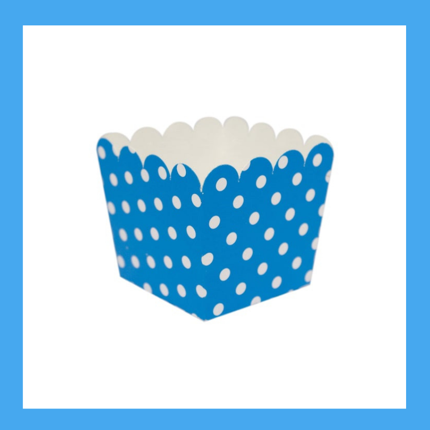 Container made with Recyclable Material, Blue Color or Polkadot
